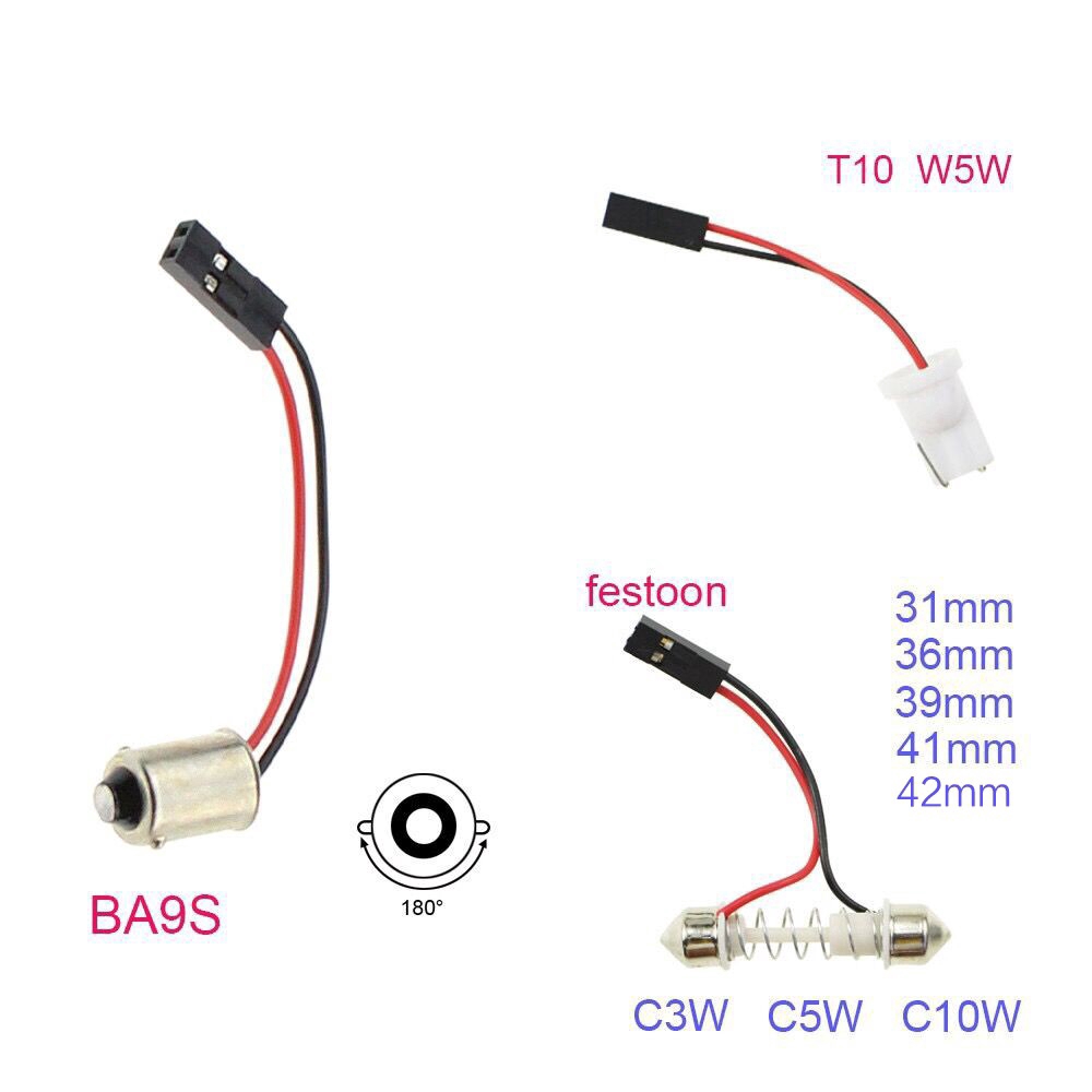 Chuôi đèn led BA9S T10 chất lượng cao cho ô tô