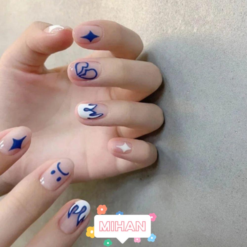 Hộp 24 Móng Tay Giả Đầu Tròn Thời Trang MIHAN1