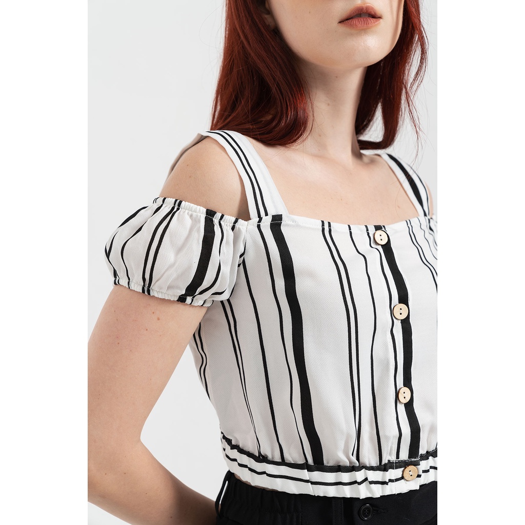 Áo Coptop Hở Vai Chun Gấu Vienne Tran V61R21H028