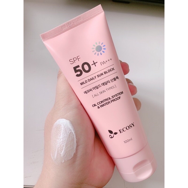 Kem chống nắng Kiềm Dầu và Chống Thấm Nước Ecosy Mild Daily