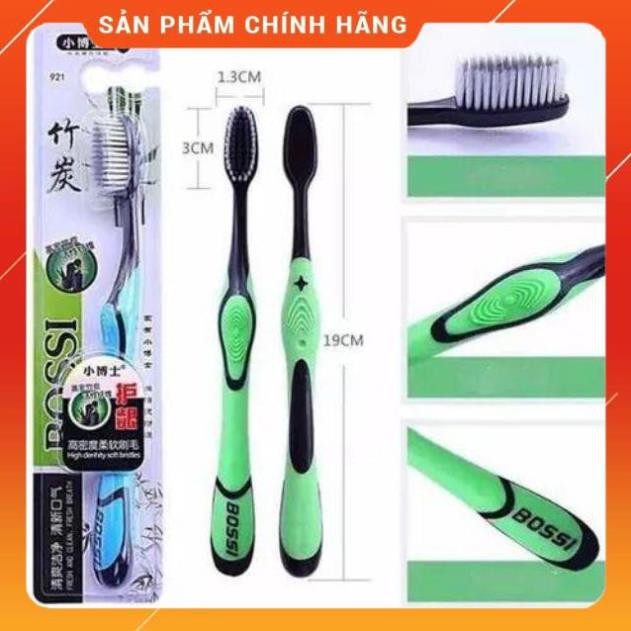 [ HÀNG SIÊU TỐT]  SÉT 2 CHIẾC BÀN CHẢI THAN TRE BOSSI