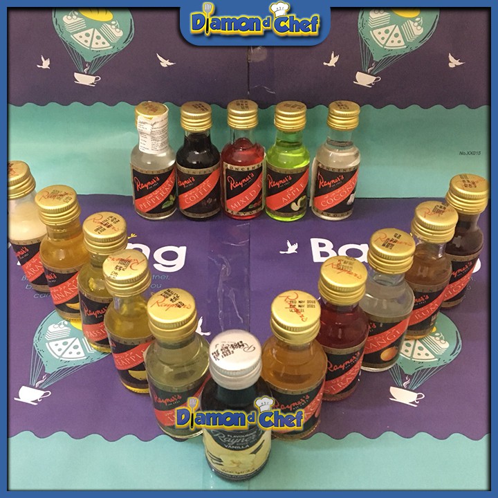 Tinh dầu Rayner’s 28ml hương vani/đào/dừa/cam/táo/bạc hà