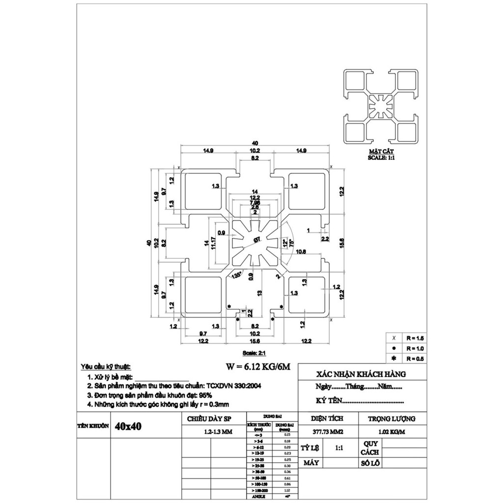 Nhôm định hình 4040A