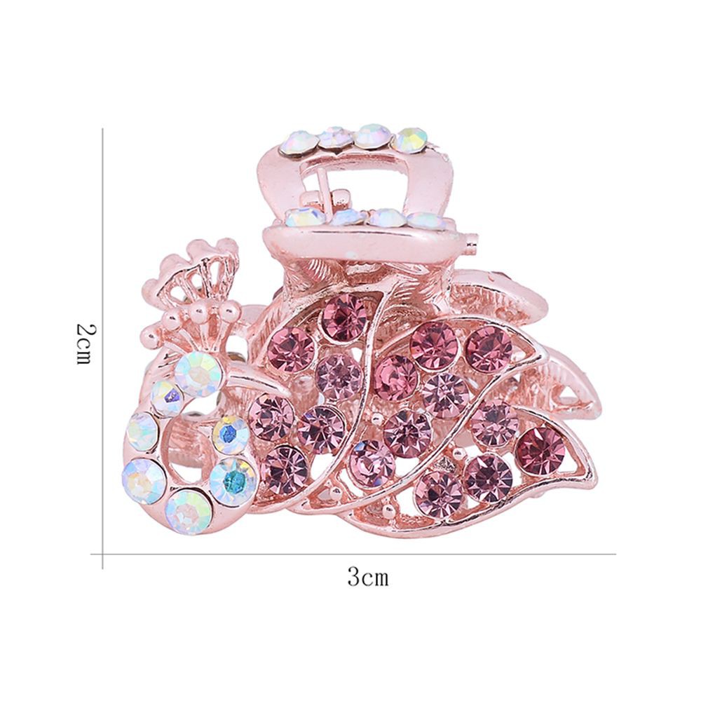 Kẹp tóc hình chim công đính kim cương giả xinh xắn dành cho nữ