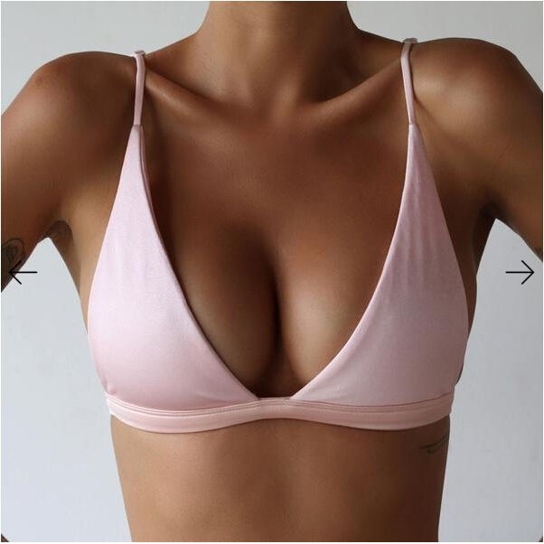 Ღ𝓂ℰNew Women Athletic Sport Bikini Tops Push-Up Padded Swimwear Swimsuit Beachwear