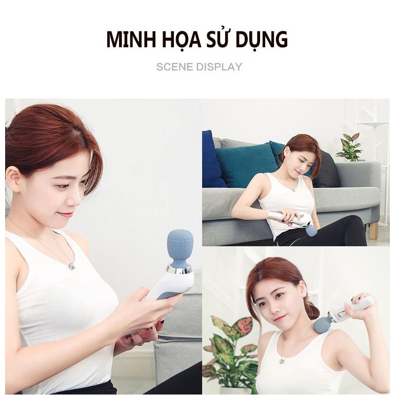 MSG23 máy massage mini đa năng tay cẩm, rung động massage cơ bắp toàn thân