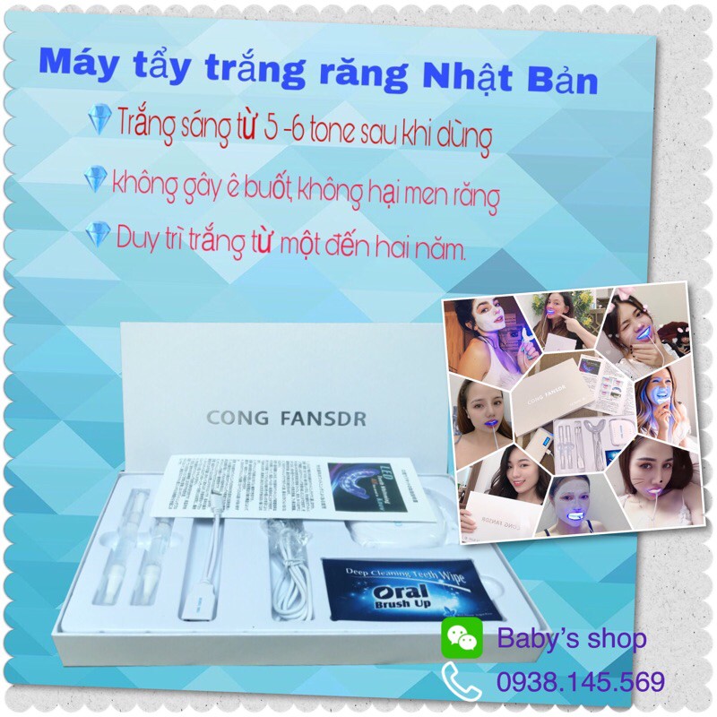 [SALE SỐC][TP.HCM] Máy làm trắng răng tại nhà không ê buốt của Nhật - CONG FANSDR