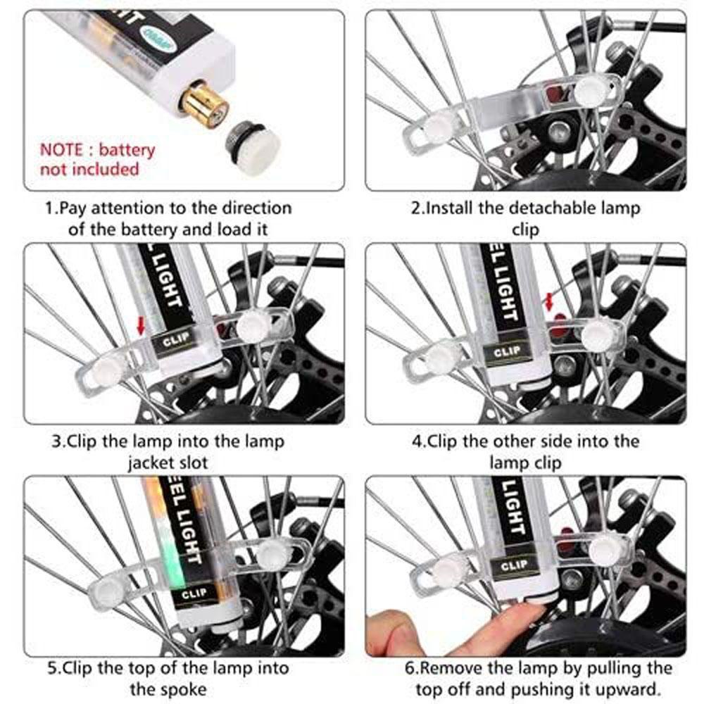 Đèn Gắn Căm Xe Đạp Siêu Sáng Chống Thấm Nước