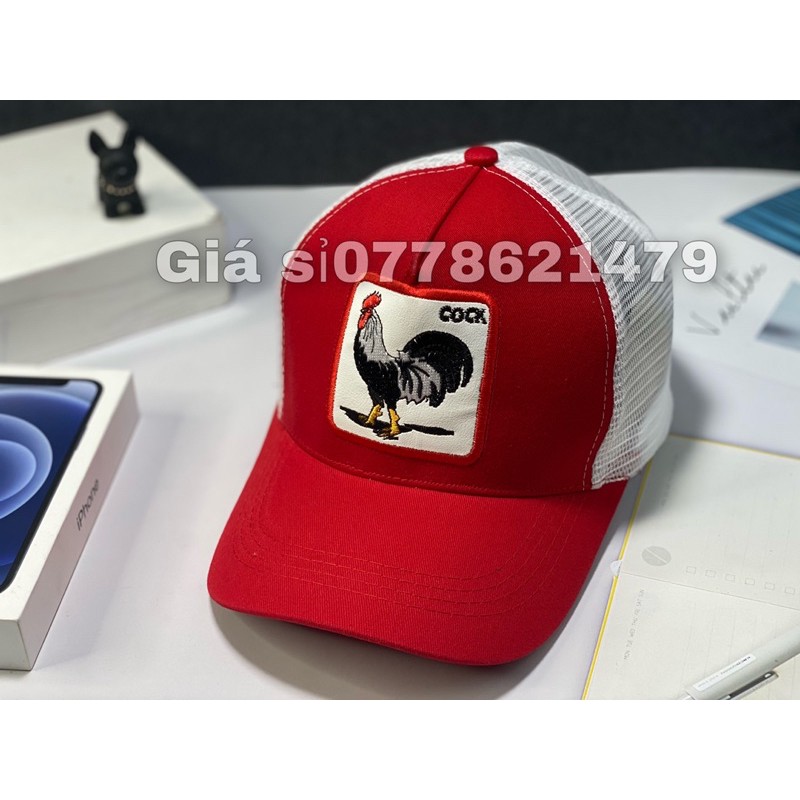 Nón kết lưỡi trai phối lưới mạc vuông gà mạc vuông thời trang