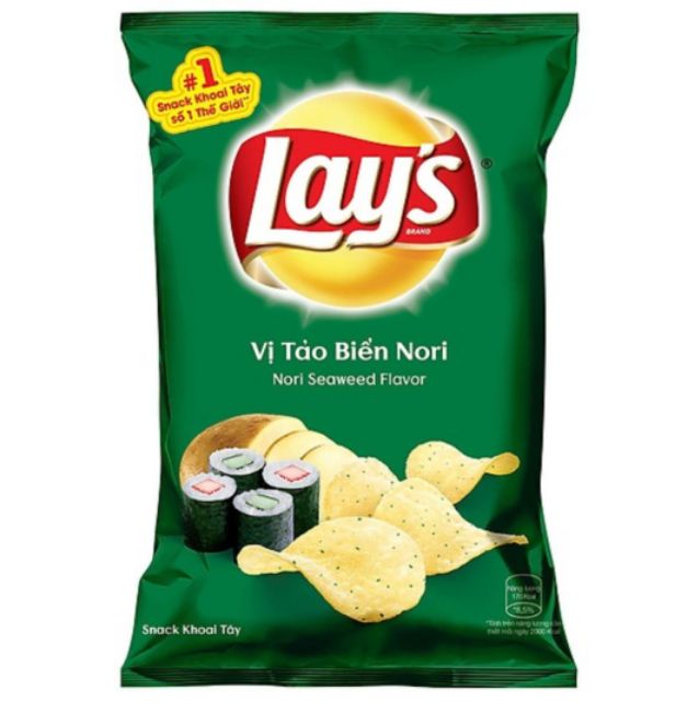 10 gói Bánh Lays Snack Khoai Tây- Poca mix đủ vị Classic