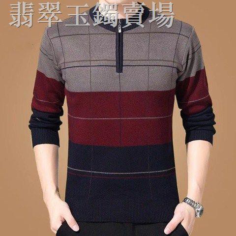 Áo Sweater Cổ Cao Phối Khóa Kéo Chất Liệu Dày Dặn Cho Nam