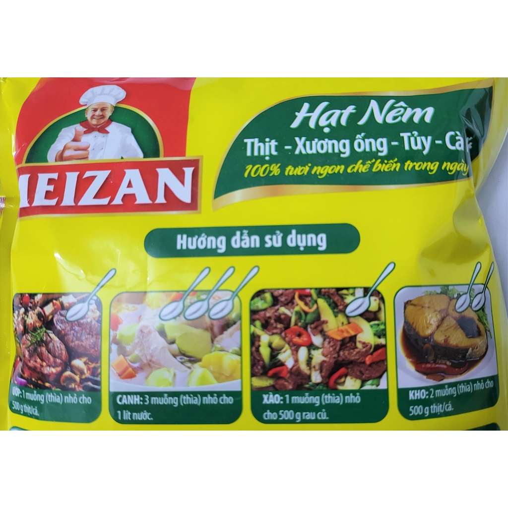 [Túi 1Kg] HẠT NÊM VỊ HEO [VN] MEIZAN Pork Seasoning