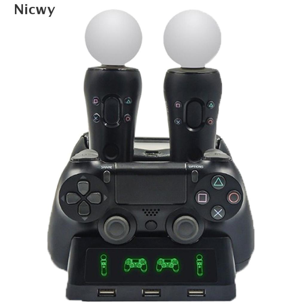 Đế Sạc 4 Trong 1 Cho Tay Cầm Chơi Game Playstation Ps4 Psvr Vr