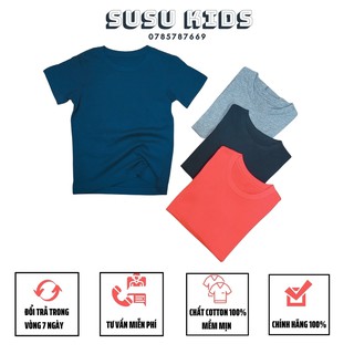 Áo Thun Trơn Bé Trai Bé Gái -Áo phông Cho Bé Chất Cotton 100%-Hàng Vnxk -