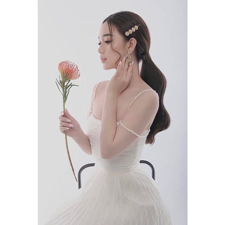 Đầm Maxi Ren Dập Ly