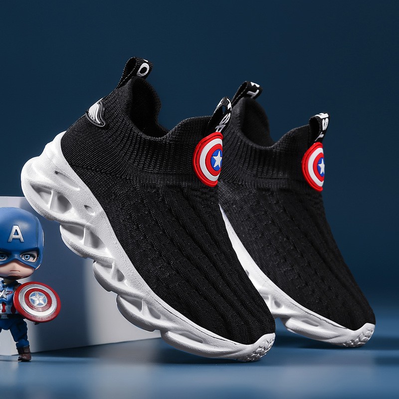 Ready Stock Giày Thể Thao Màu Trắng Sữa Size 26-39 Cho Bé Trai 5-14 Tuổi Size 26-39