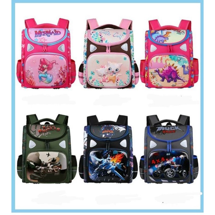 Ba lô chống gù siêu xịn đủ màu, hình cho các bé từ 7-14 tuổi