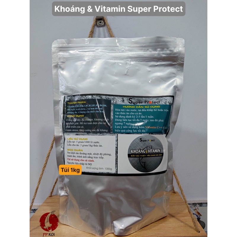 Khoáng & Vitamin (Super Protect) dành cho cá và trộn cho cá ăn - Túi khóa zip 1kg