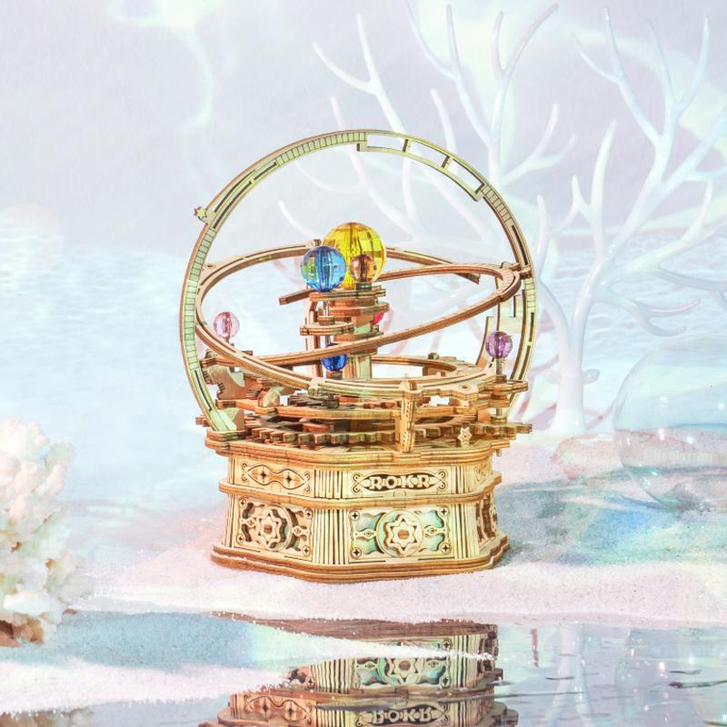 Mô Hình Gỗ 3D Lắp Ráp ROBOTIME Hộp Nhạc Dải Ngân Hà Starry Night Music Box AMK51
