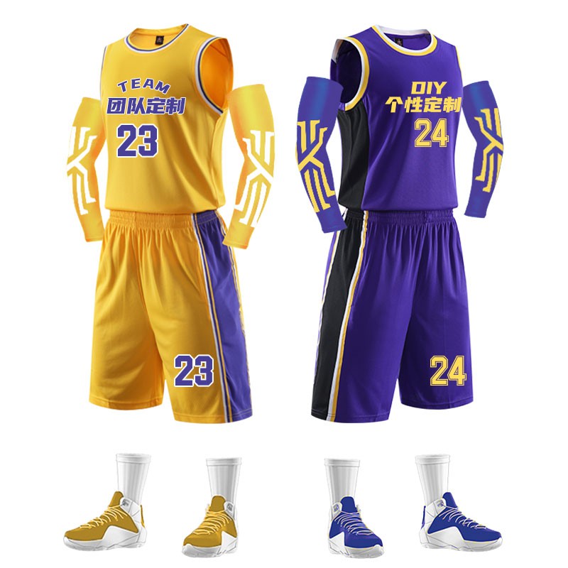 Jersey Y∈☼✢Bộ quần áo đồng phục bóng rổ Lakers James số 23 Kobe Durant trẻ em Curry Irving 11 cho nam và nữ tùy ch