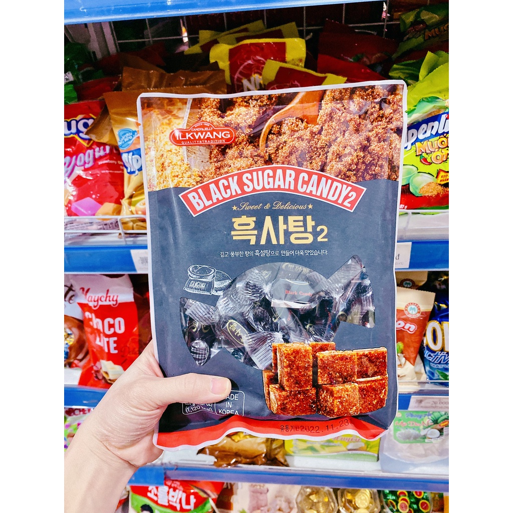 KẸO HÀN QUỐC ILKWANG VỊ ĐƯỜNG ĐEN /HOA QUẢ /BẠC HÀ 280G