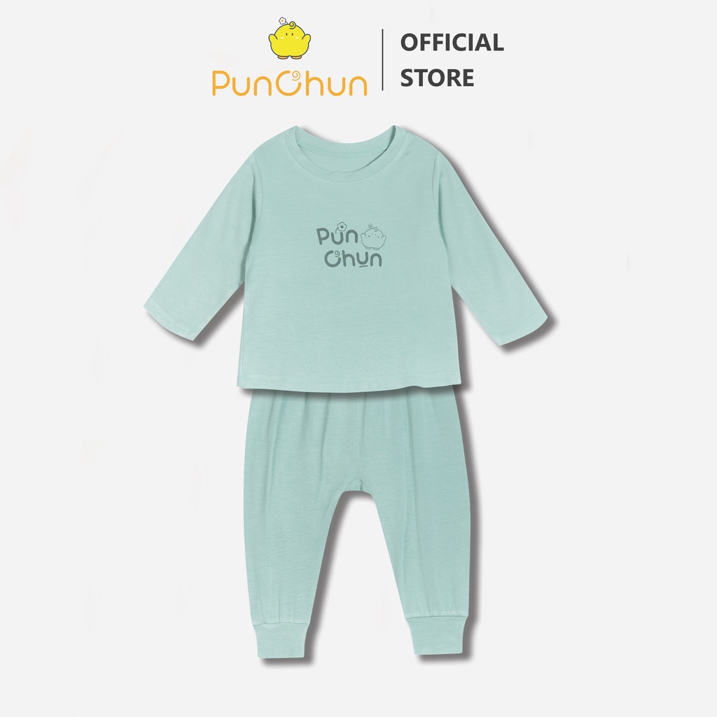 Bộ quần áo dài tay Punchun xanh lá