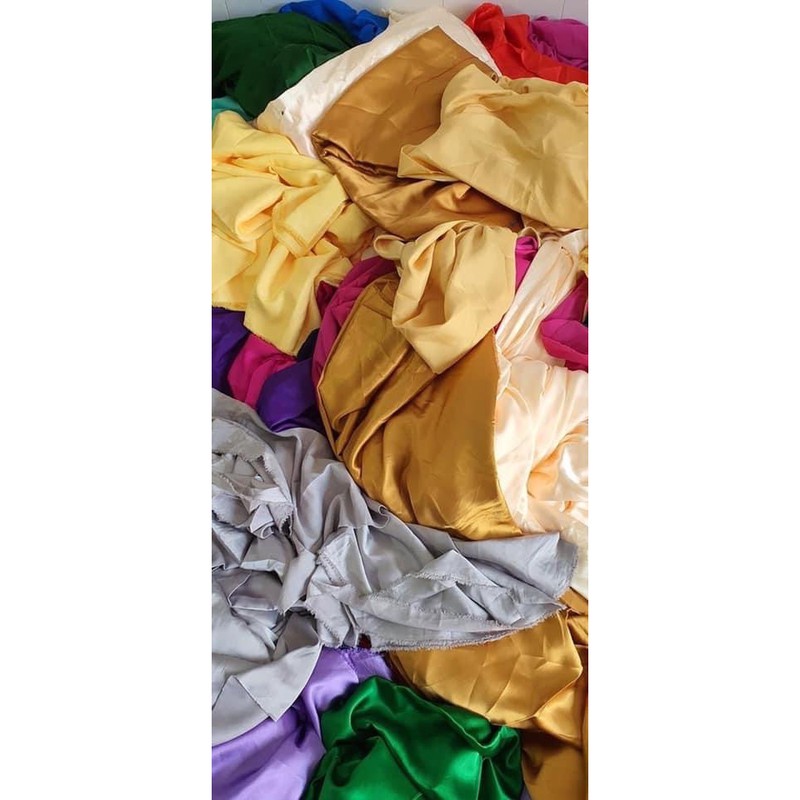 0,5kg và 1kg vải phi lụa hàng khúc trên 1m mềm rũ