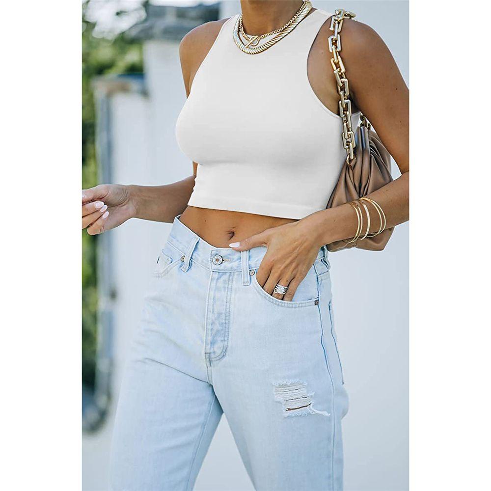 OSIER1 Áo Croptop Cổ Cao Hở Vai GợI CảM Cho Nữ