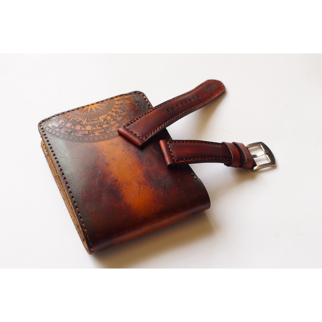 Dây Đồng Hồ Da Bò RAM Leather Italia Vegtan Màu Mahogany Bền Đẹp