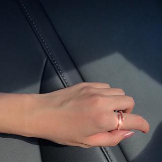 Nhẫn Nữ Mạ Vàng Hồng Đính Đá Pha Lê