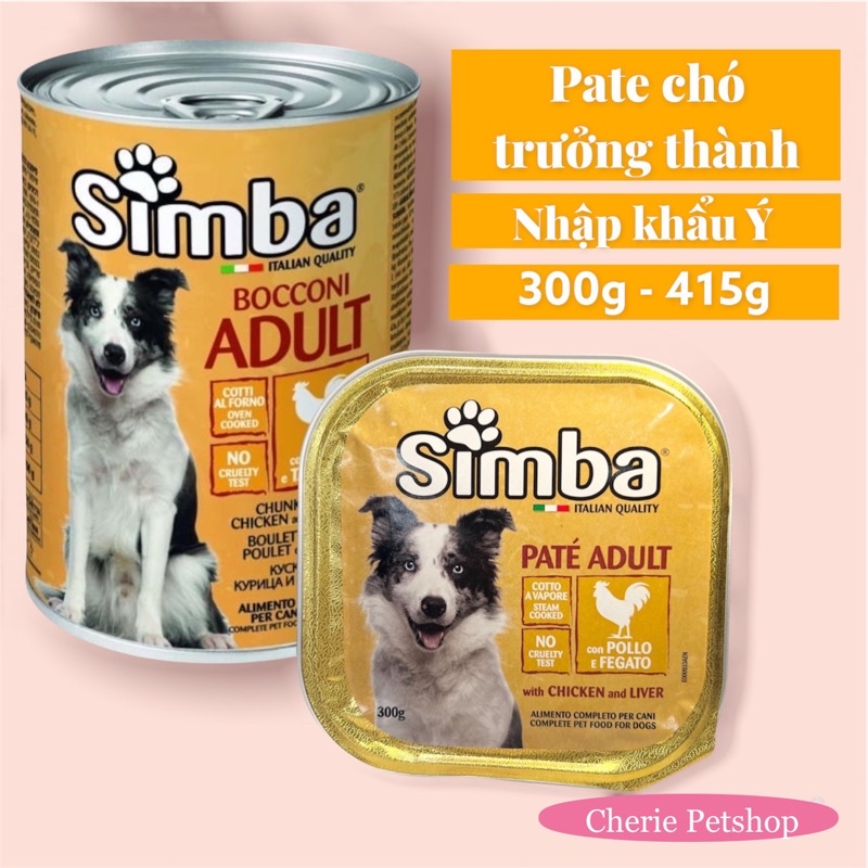 Pate SIMBA cho chó vị gà tây - gà và gan nhập khẩu từ Ý