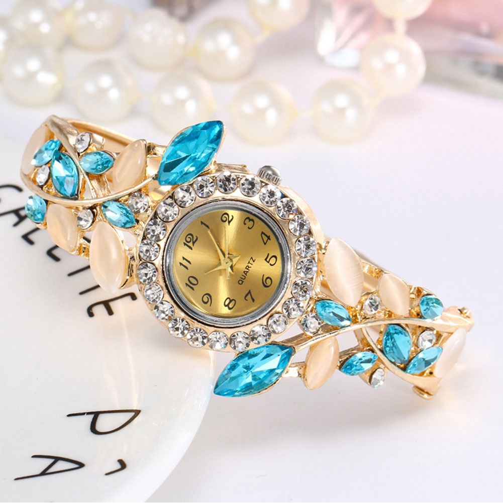 Đồng Hồ Nữ Mặt Tròn Đính Đá Sang Trọng