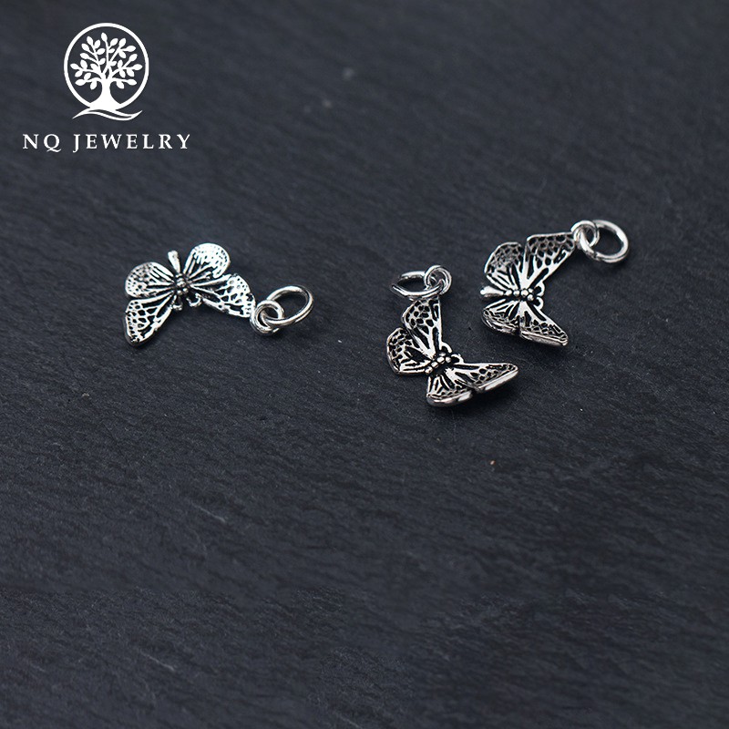 Mặt dây chuyền bạc bướm nhỏ mặt - NQ Jewelry
