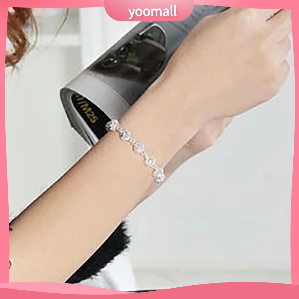 Vòng Tay Đính Quả Cầu Rỗng Màu Trơn Thời Trang Cho Nữ