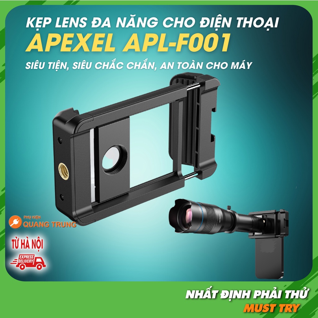 Kẹp lens Apexel APL-F001 đa năng, dùng cho tất cả mọi loại điện thoại thumbnail