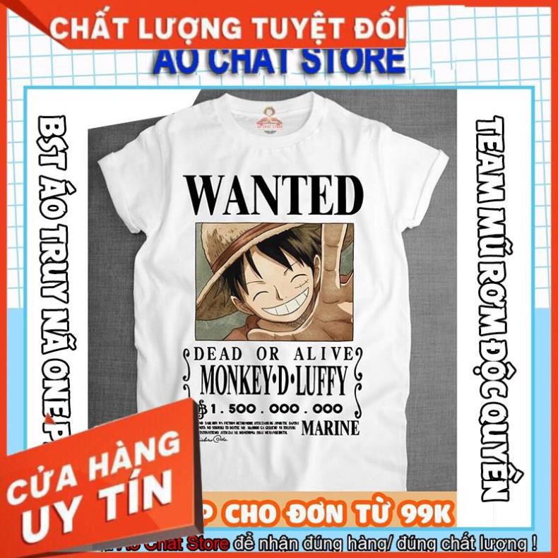 (VIDEO) BST ÁO THUN ONE PIECE TRUY NÃ BĂNG MŨ RƠM SIÊU ĐỘC | ÁO LUFFY ONE PIECE WANTED TSHIRT OP18 Unisex 100% Cotton