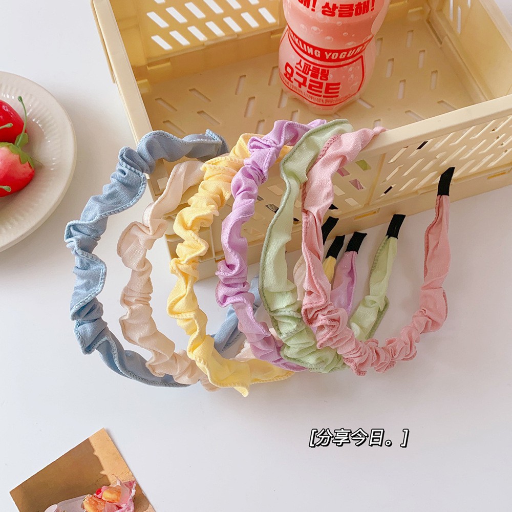 Băng đô satin màu sắc ngọt ngào đáng yêu cho nữ