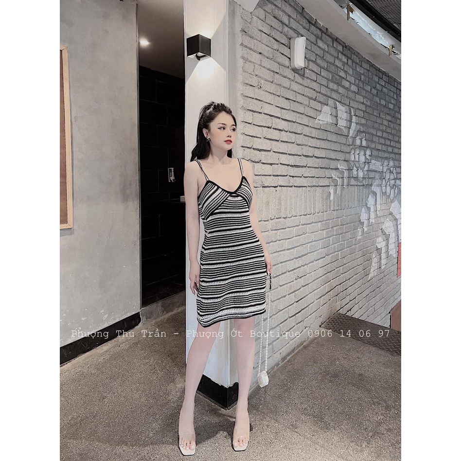 Váy nữ đầm body len 2s muối tiêu hàng Quảng Châu cao cấp