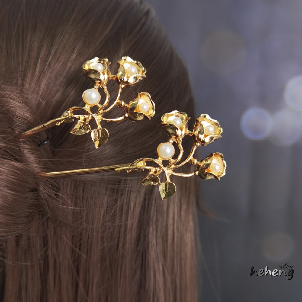 Trâm Cài Tóc Đính Ngọc Trai Phong Cách Cổ Điển Thời Trang Cho Nữ