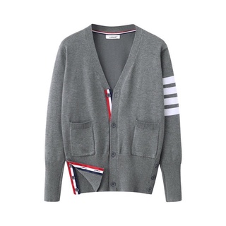 Áo khoác cardigan thom len 4 sọc cánh tay hàng quảng châu l1 hàng có sẵn
