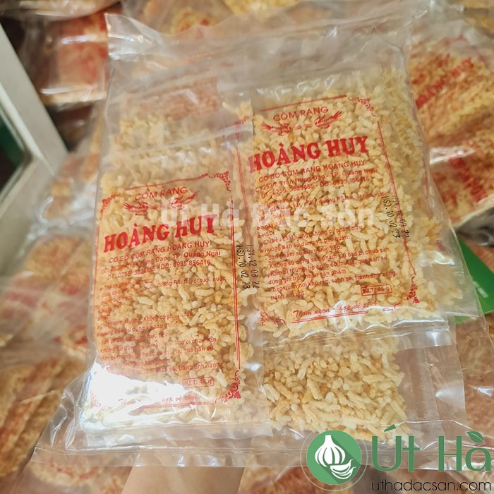 Cốm Rang Hoàng Huy Bịch Lớn Gồm 10 Gói Nhỏ Đặc Sản Quảng Ngãi Cơm Rang Ngon Giòn Món Ăn Vặt Lý Tưởng - Út Hà Đặc Sản