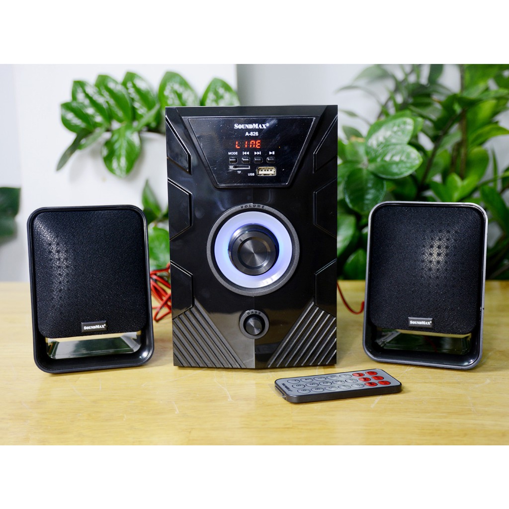 Loa máy tính vi tính Soundmax A826 - 2.1/ USB, SD Card, Bluetooth (Hãng phân phối chính thức)