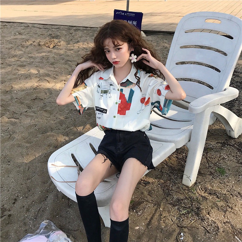 Áo Voan Ngắn Tay Thời Trang Hàn Quốc Cho Nữ 1088