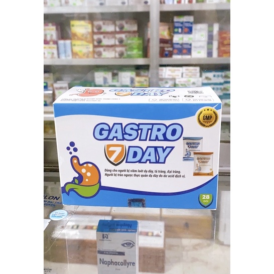 Gastro 7Day - Hỗ trợ giảm các triệu chứng viêm dạ dày, viêm đại tràng - Hộp 28 gói