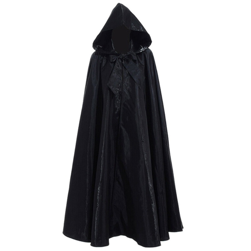 Wmmb Áo Choàng Hóa Trang Halloween / Giáng Sinh Màu Trơn Có Mũ Trùm Cho Nữ