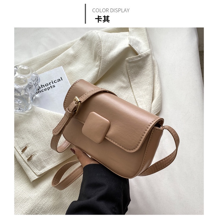 Túi Đeo JASMIN NOIR Chéo Bằng Da PU Có Khóa Cho Nữ