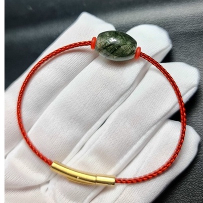 VÒNG TAY LU THỐNG TÓ.C XANH LÁ TRONG