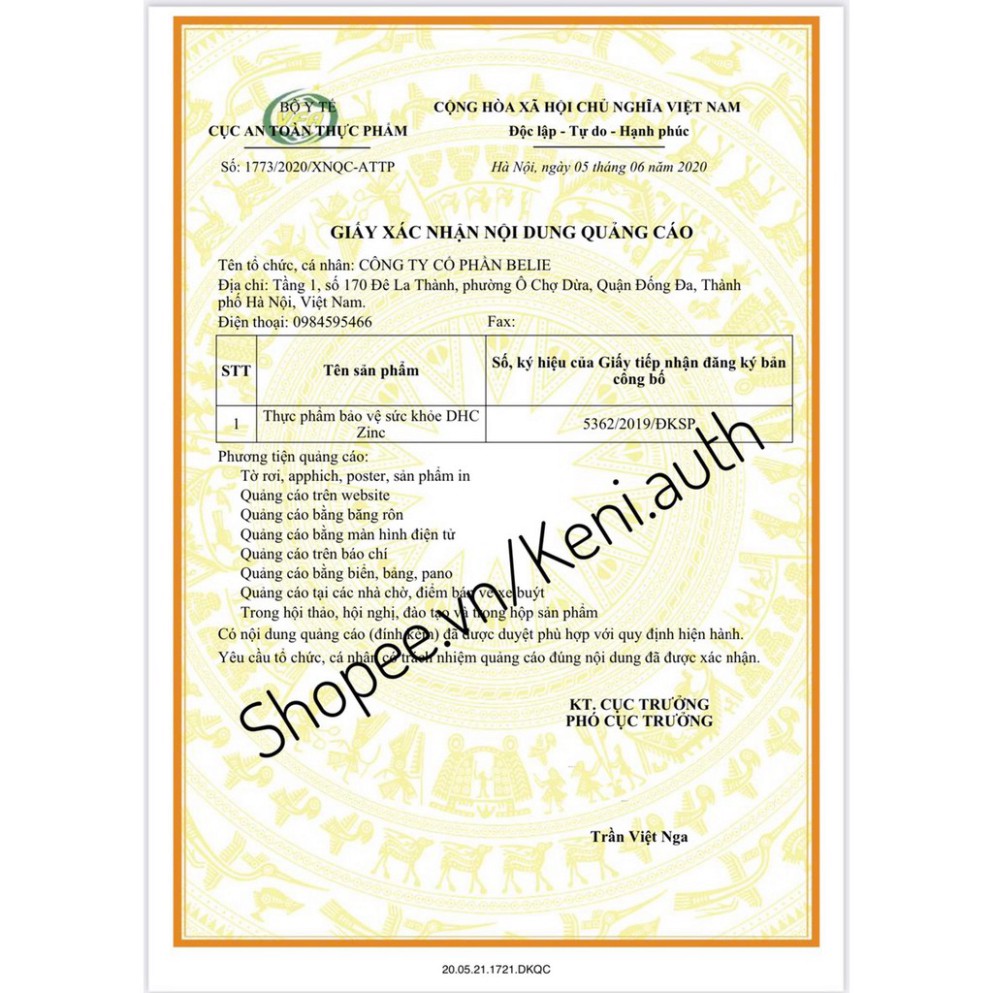 Viên uống DHC kẽm Zinc Nhật Bản | Thế Giới Skin Care