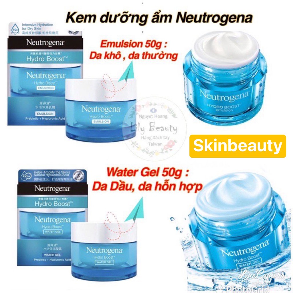 Kem dưỡng ẩm cấp nước Neutrogena Hydro Boost Gel Cream 50g - HÀNG CHÍNH HÃNG