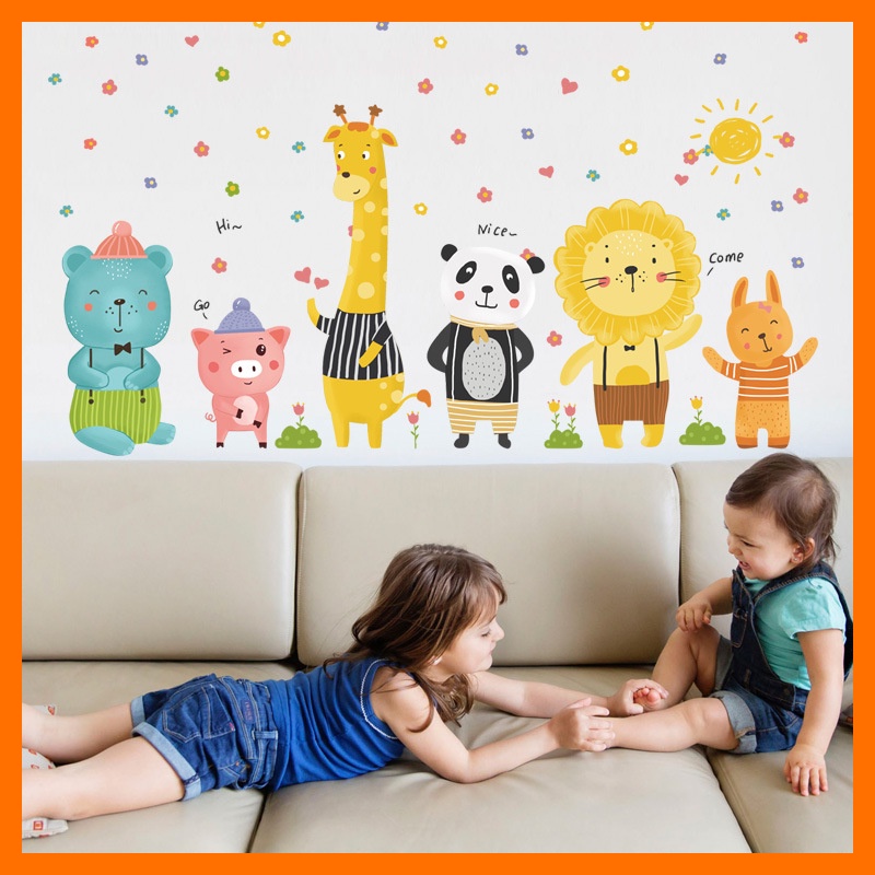 Decal dán tường thú huơu cao cổ SK9320